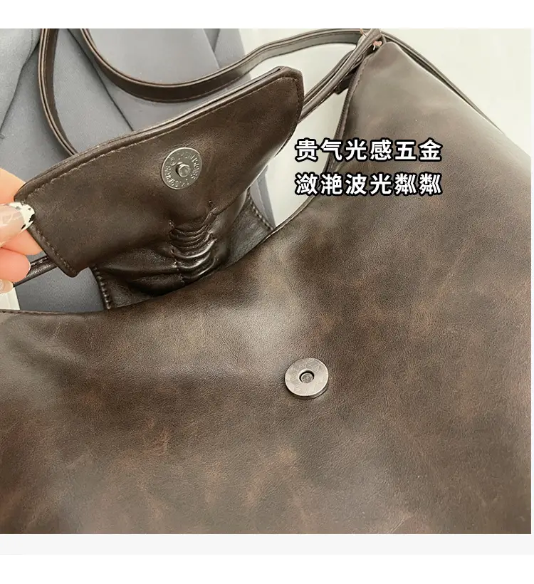 Black Pleated Shoulder Bag with Bow for Women 2026 — feature 5