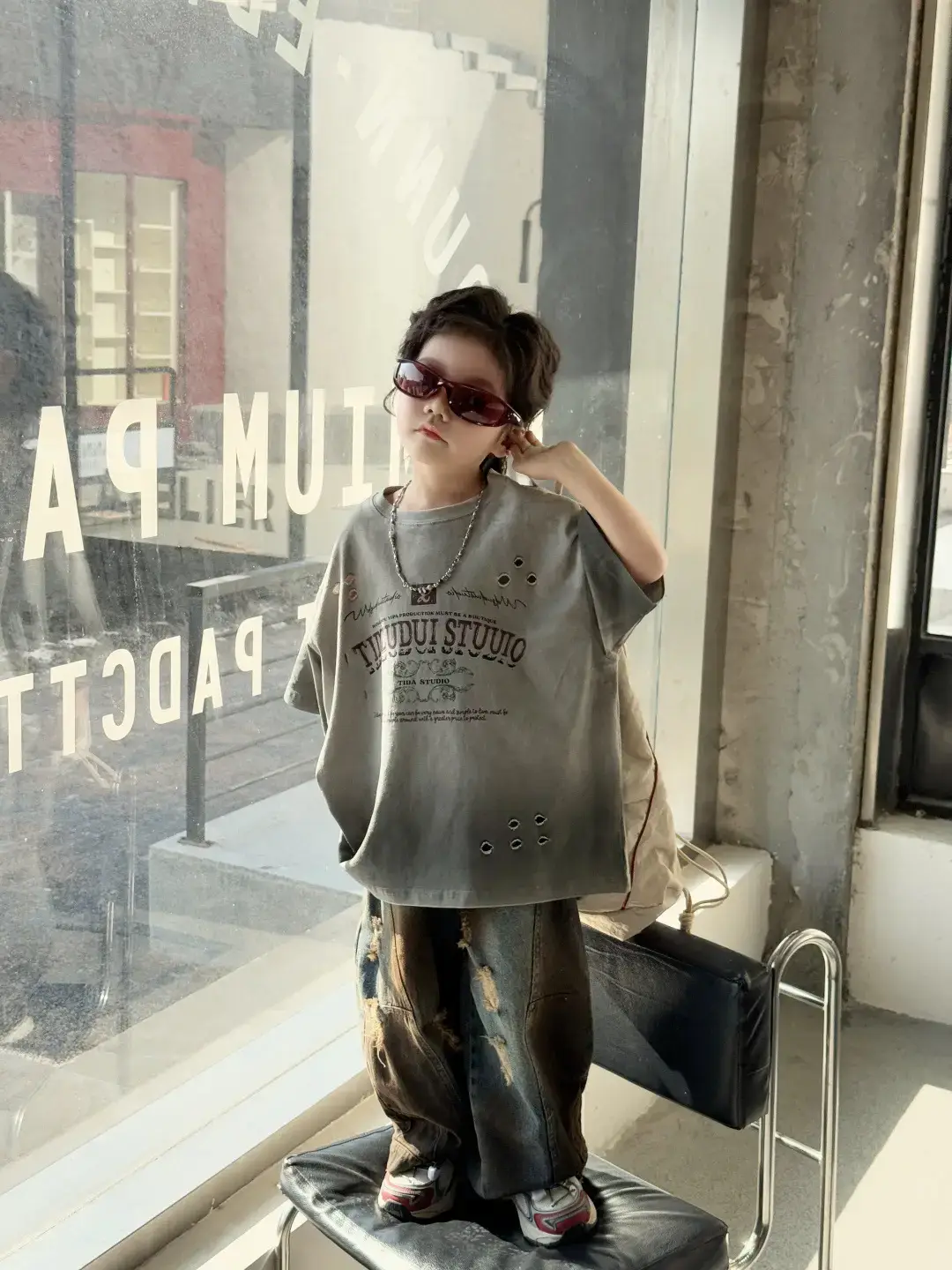 Kids Jet-Dyed T-Shirt Short Sleeve Summer Wear — feature 7