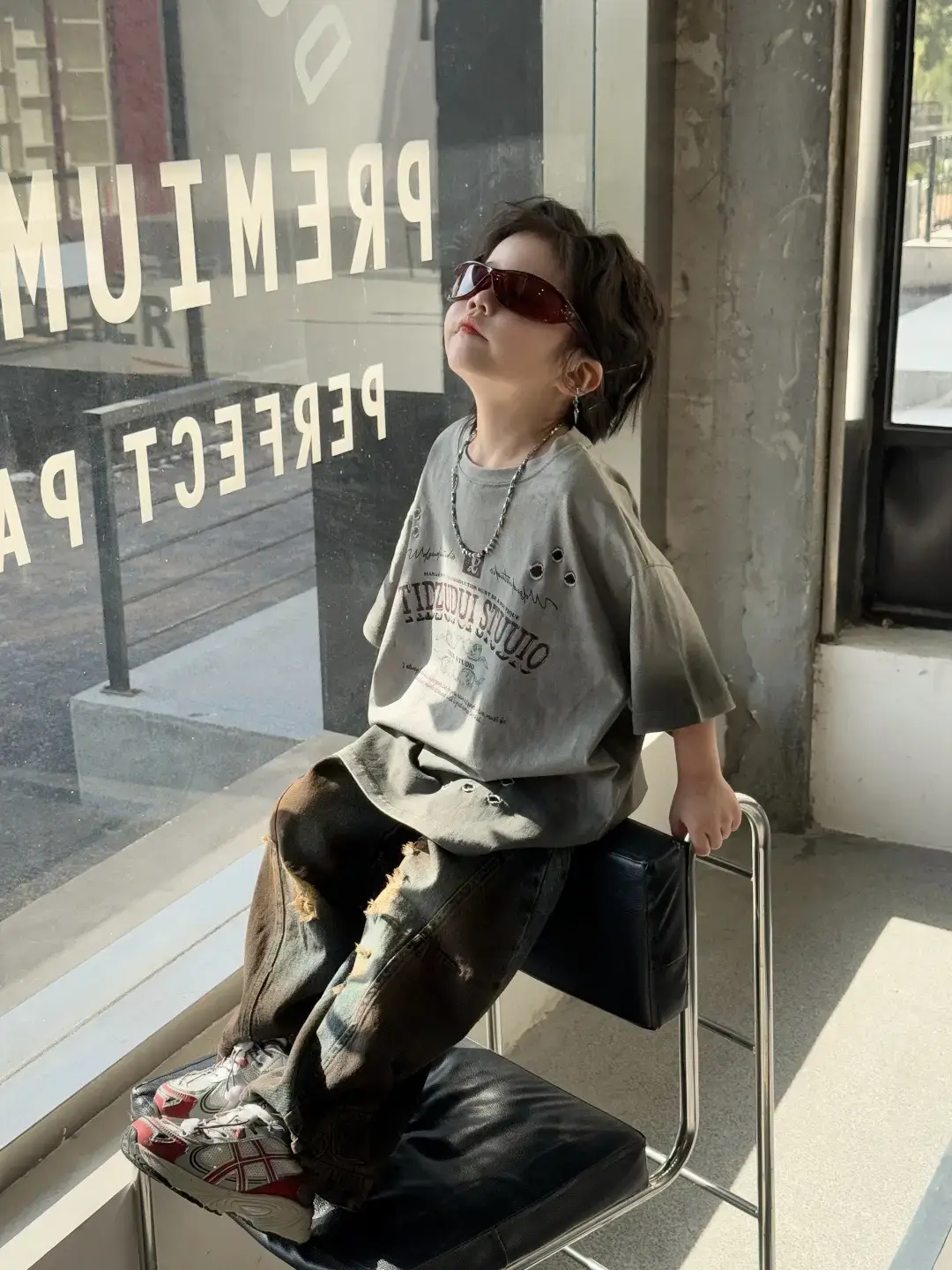 Kids Jet-Dyed T-Shirt Short Sleeve Summer Wear — feature 9