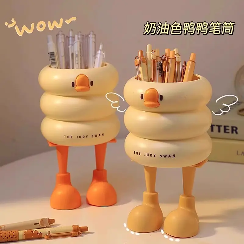 Judy Duck Pen Holder Large Capacity White - Image 8