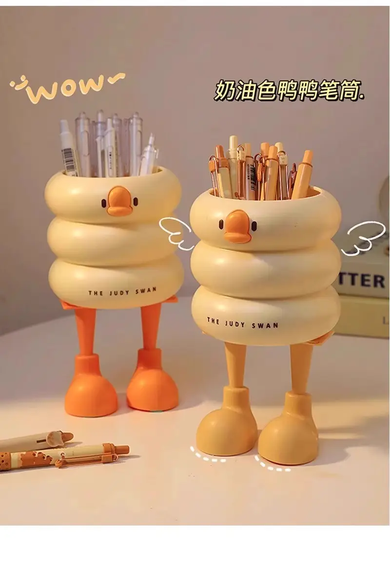 Judy Duck Pen Holder Large Capacity White — feature 4