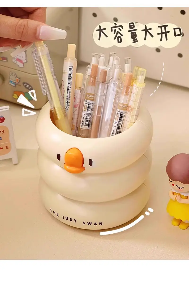 Judy Duck Pen Holder Large Capacity White — feature 5