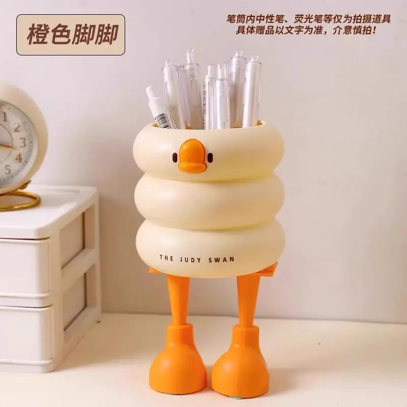 Judy Duck Pen Holder Large Capacity White - Image 2