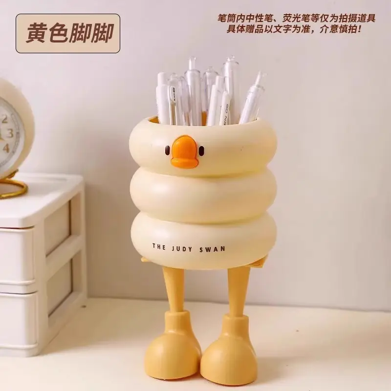 Judy Duck Pen Holder Large Capacity White - Image 3