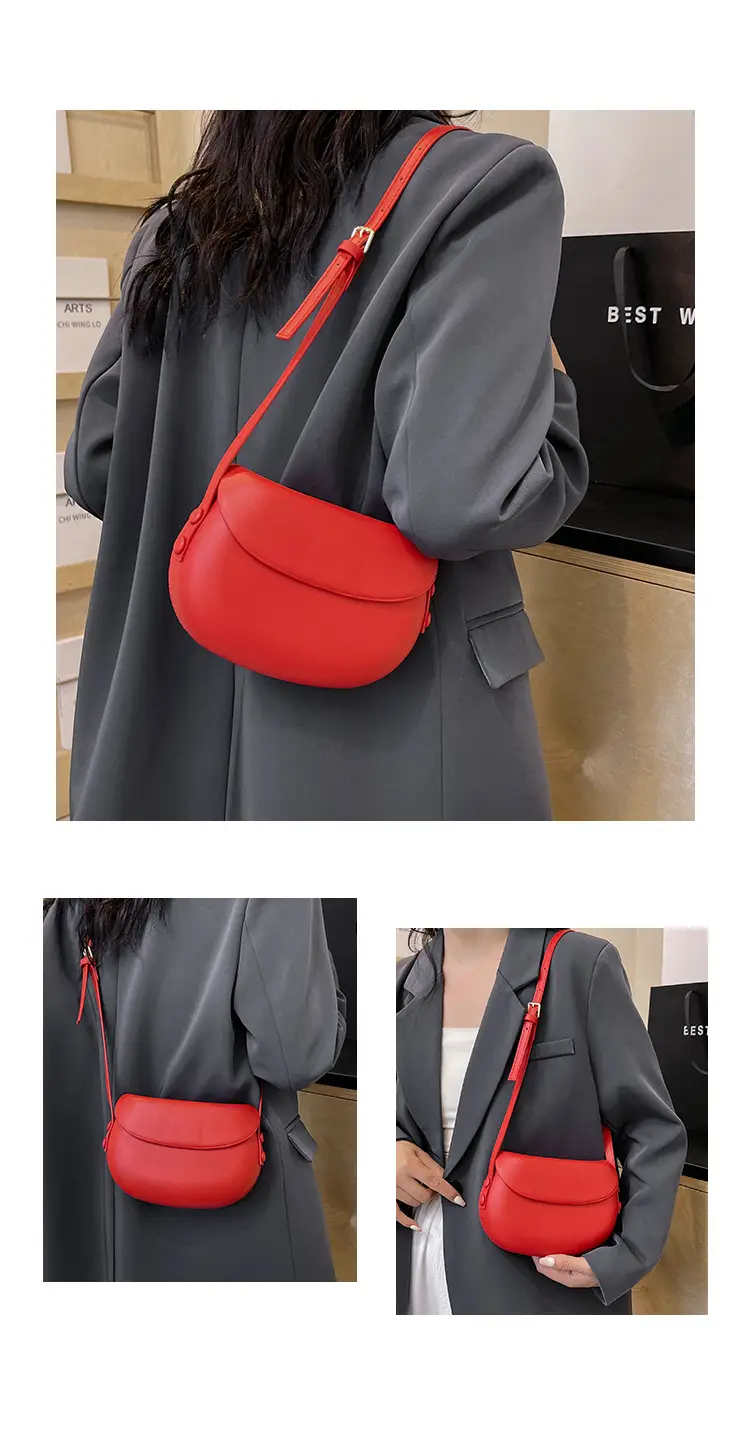 Women's Red Saddle Crossbody Bag 2026 New — feature 12