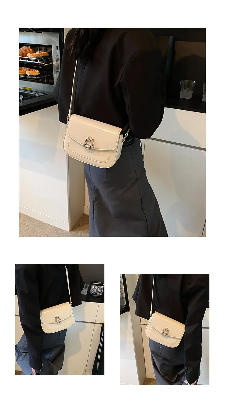 Black Leather Saddle Shoulder Bag for Women 2025 — feature 11