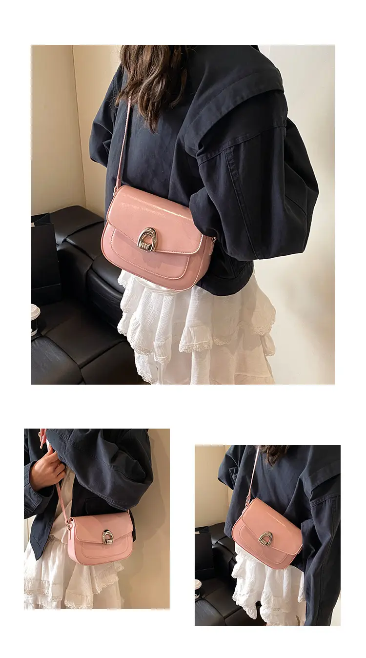 Black Leather Saddle Shoulder Bag for Women 2025 — feature 14