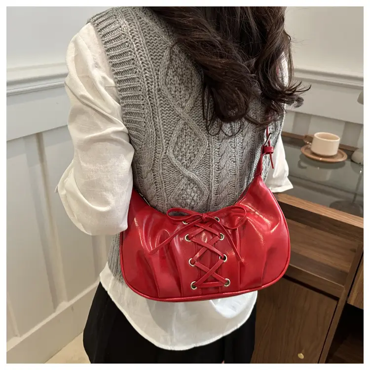 Red Lace-Up Crossbody Bag for Women 2026 — feature 14