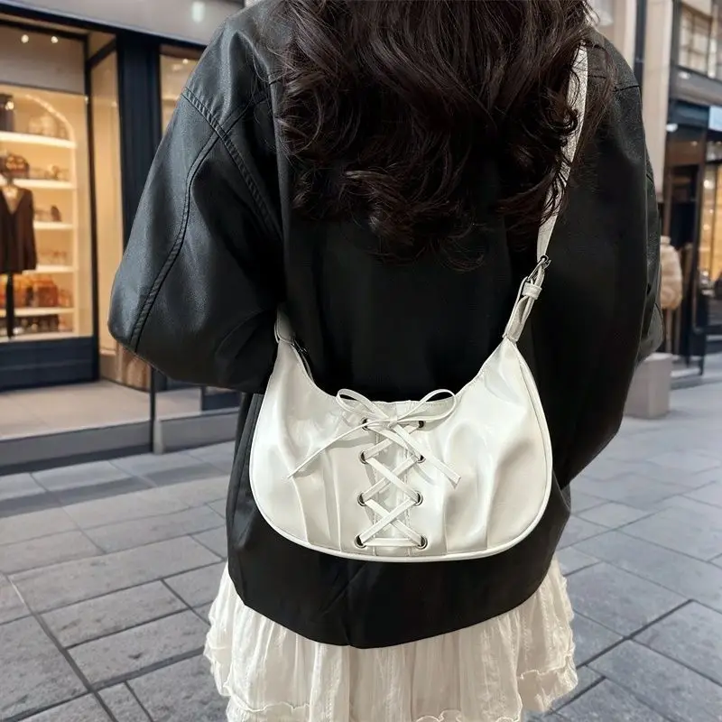Red Lace-Up Crossbody Bag for Women 2026 - Image 2