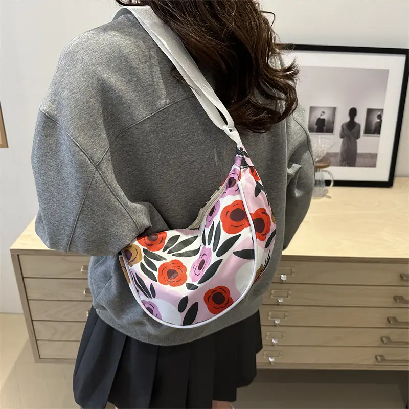 Women Casual Striped Shoulder Crossbody Bag Large Capacity