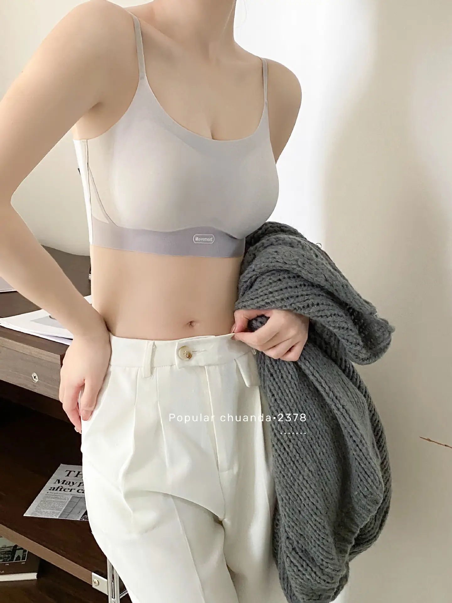 Women's New Vest Style Sling Underwear Small Chest Push-Up Anti-Sagging Bra — feature 3