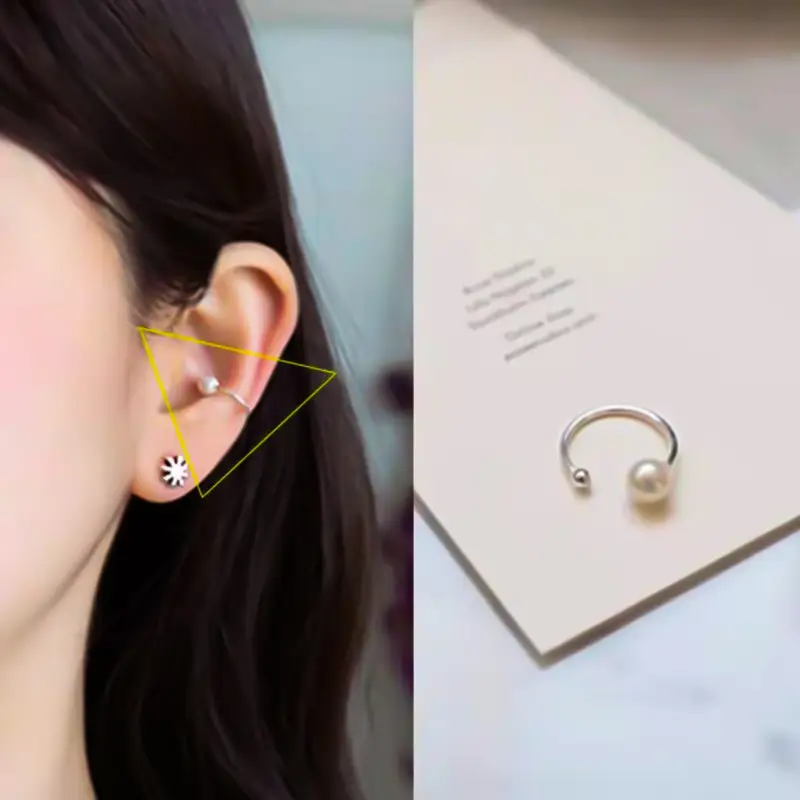 Japanese Korean Fashion Bear Pearl Earrings Distinctive Style - Image 7