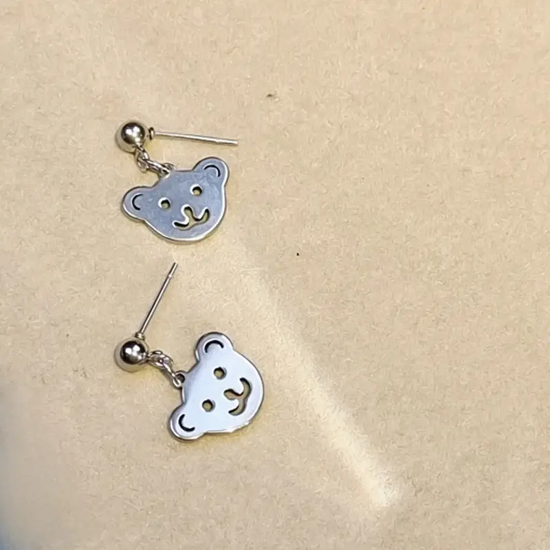 Japanese Korean Fashion Bear Pearl Earrings Distinctive Style — feature 18