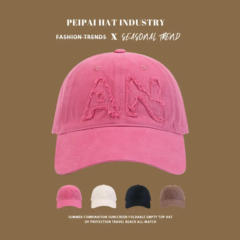 Rose Red Baseball Cap Women Soft Wide Brim All Match Korean Style Sweet Cool Cap for Men