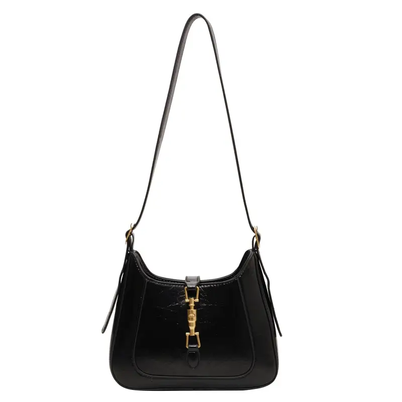 Black French Retro Shoulder Bag for Women 2025 - Image 9