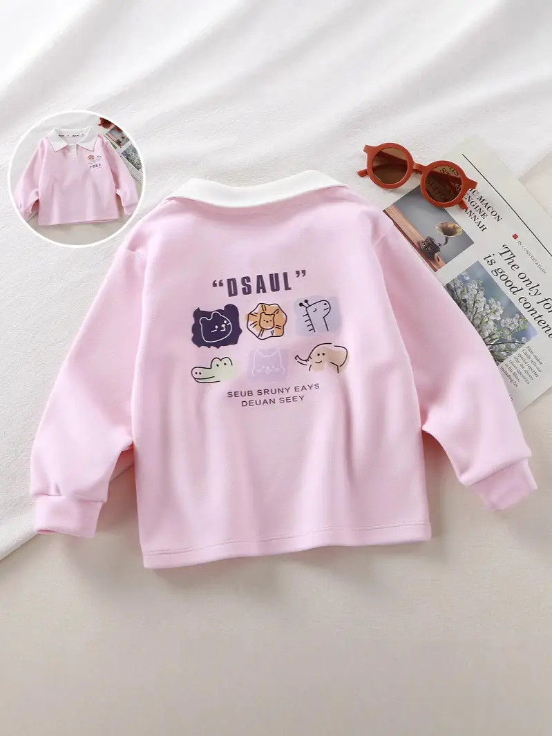 2025 New Kids Polo T-Shirts Long Sleeve Develvet Fabric - Image 10