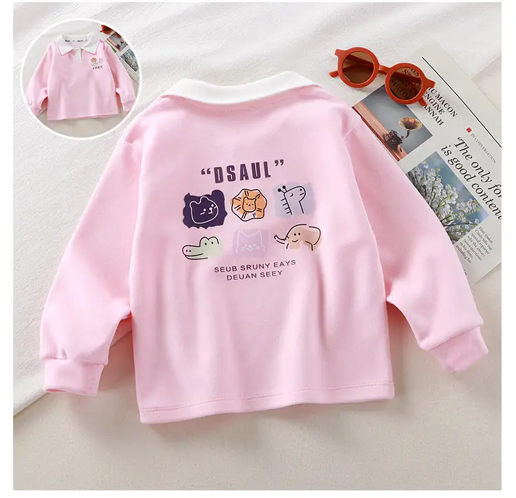 2025 New Kids Polo T-Shirts Long Sleeve Develvet Fabric β feature 11