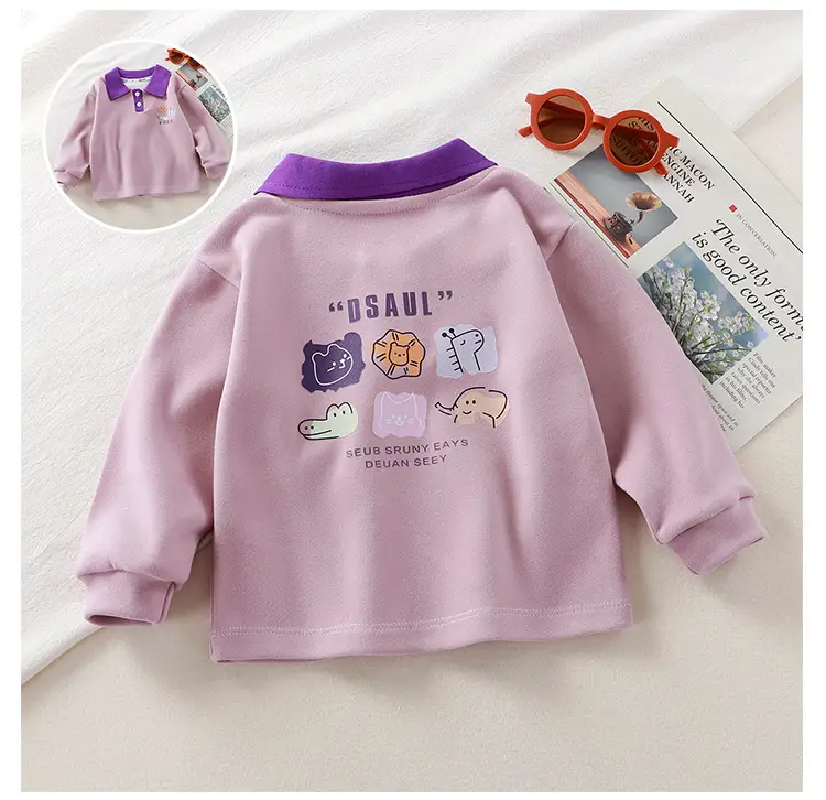 2025 New Kids Polo T-Shirts Long Sleeve Develvet Fabric β feature 13