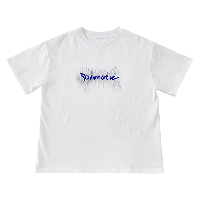 White Fat Size Boys T-Shirt Cotton Short Sleeve - Image 5
