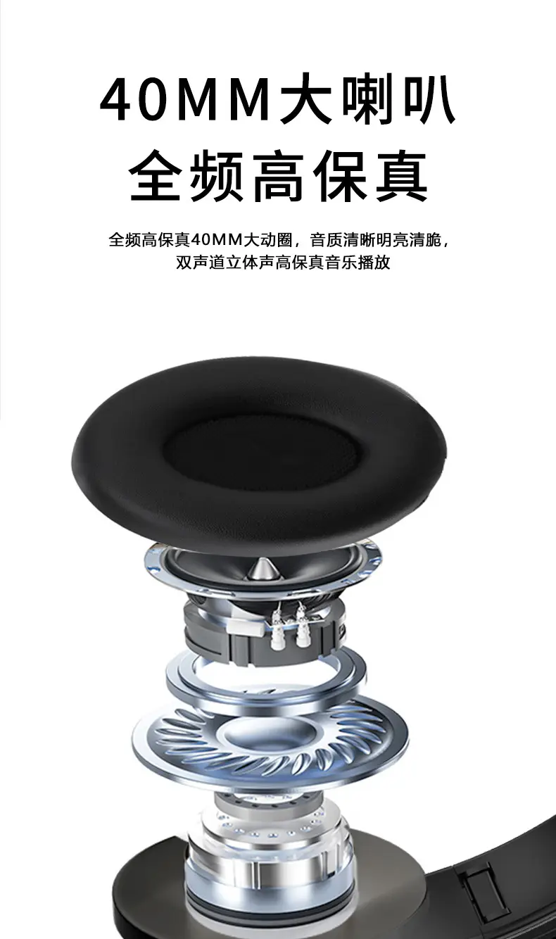 White Bluetooth Headset with True Wireless Music & Long Battery — feature 7