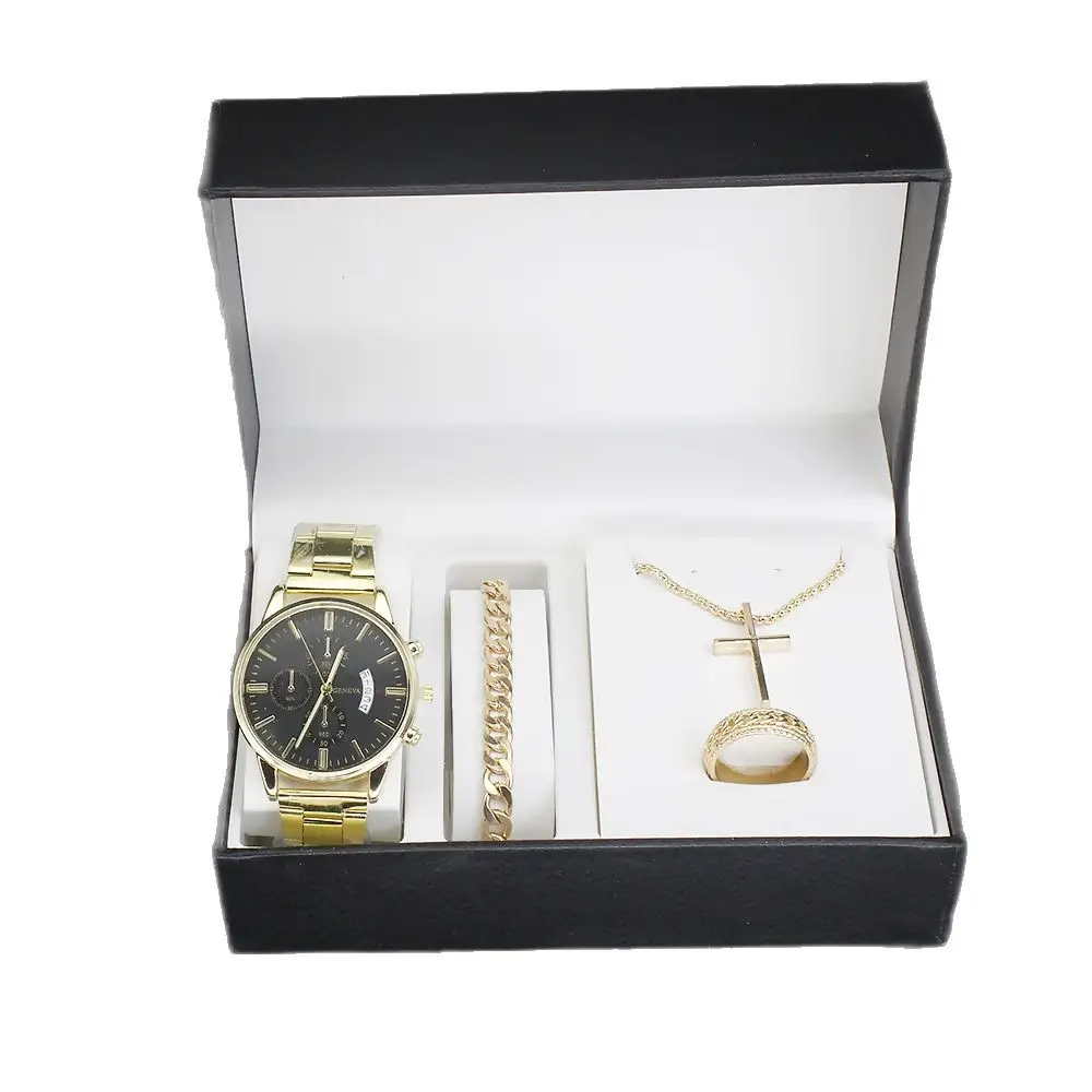 Cross Border Men's Quartz Watch Set with Bracelet & Necklace - Image 6