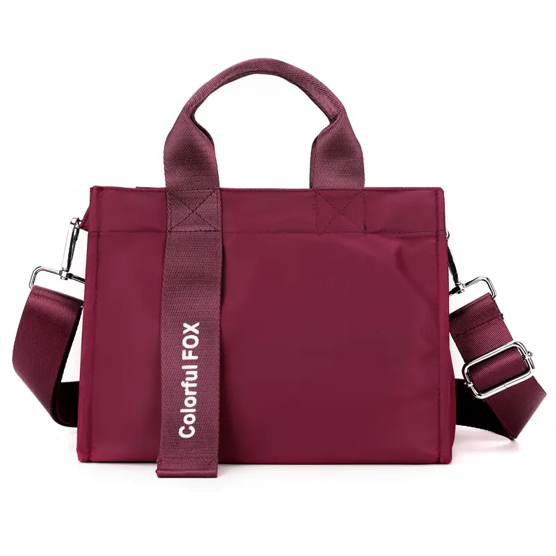 Women's Pink Nylon Shoulder Bag with 9 Colors - Image 7