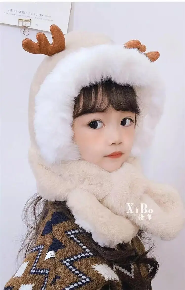 Winter Cute Antler Hat for Boys Girls Soft Warm — feature 12
