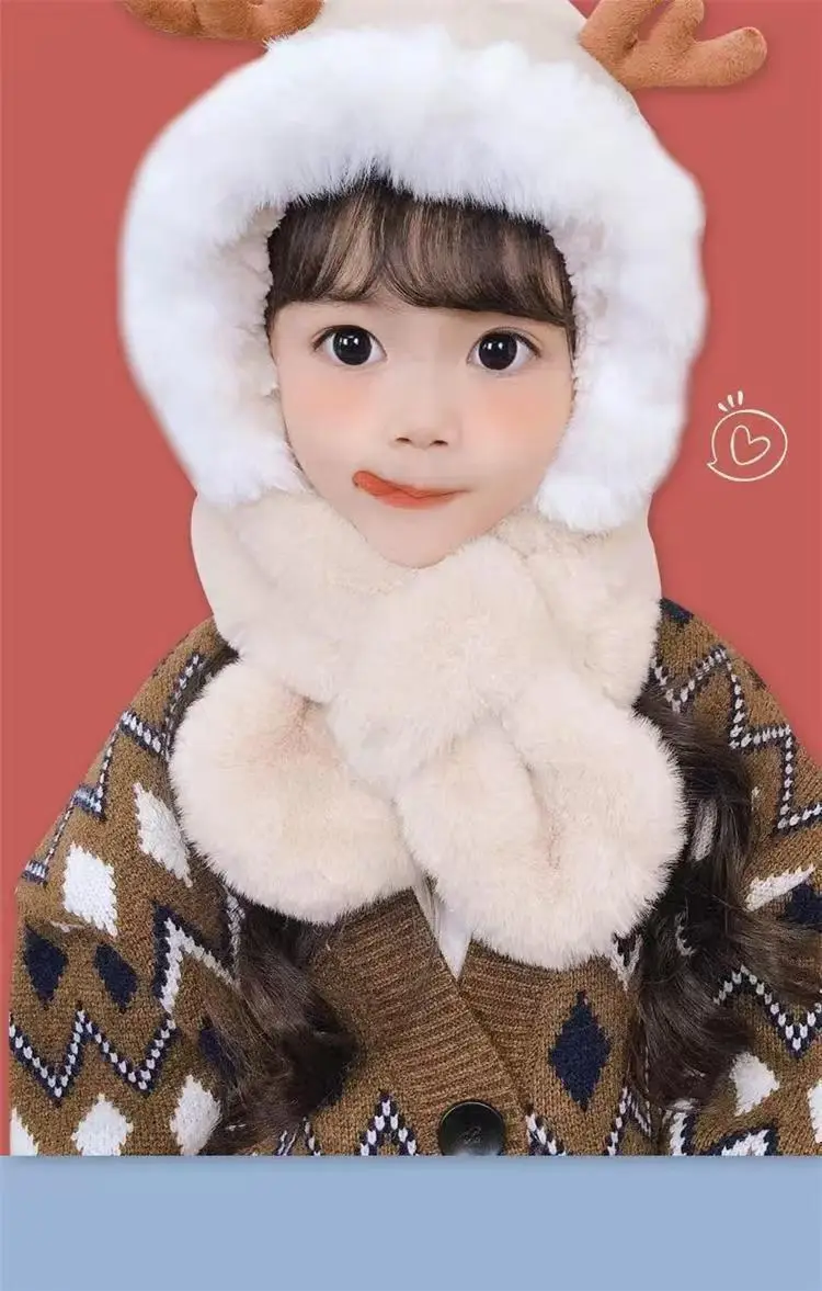 Winter Cute Antler Hat for Boys Girls Soft Warm — feature 4