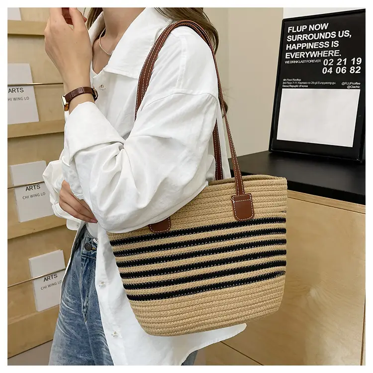 Women Woven Straw Shoulder Bag Large Capacity 2026 — feature 15