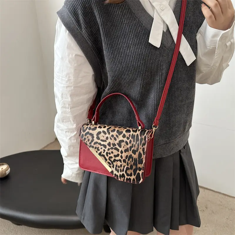 Leopard Print Square Bags for Women 2026 Spring Summer