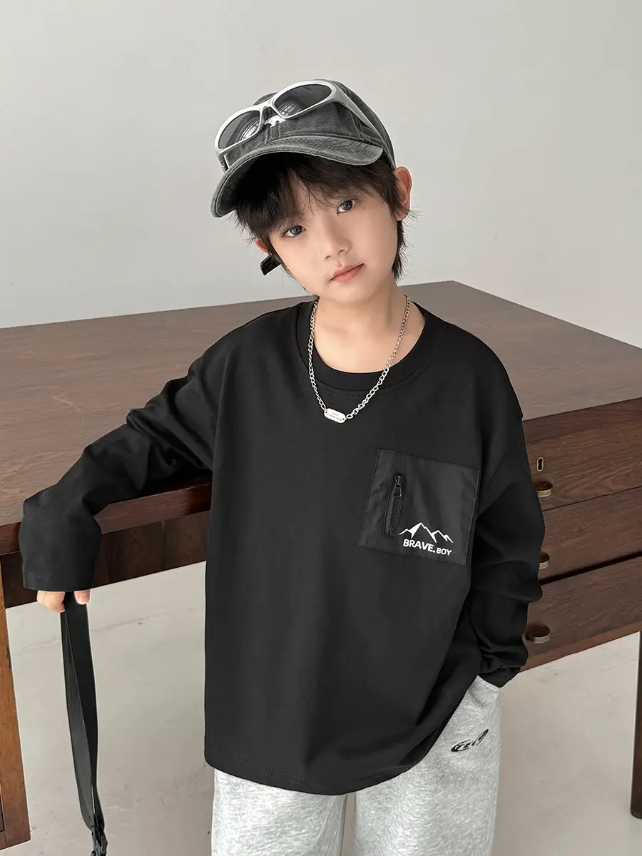 Haima 2025 Boys Cotton Long Sleeve T-Shirt Winter Camping - Image 4