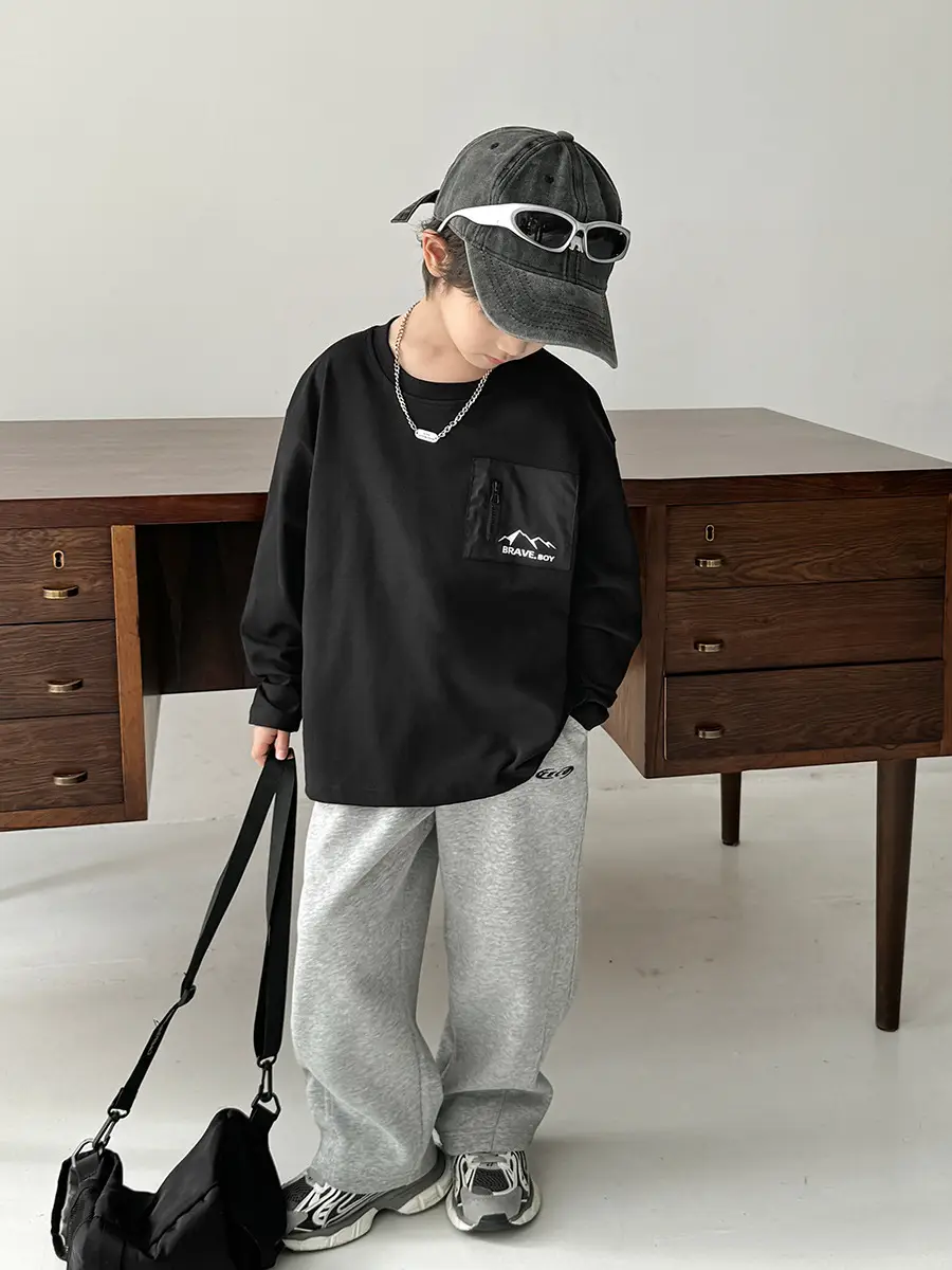 Haima 2025 Boys Cotton Long Sleeve T-Shirt Winter Camping - Image 6