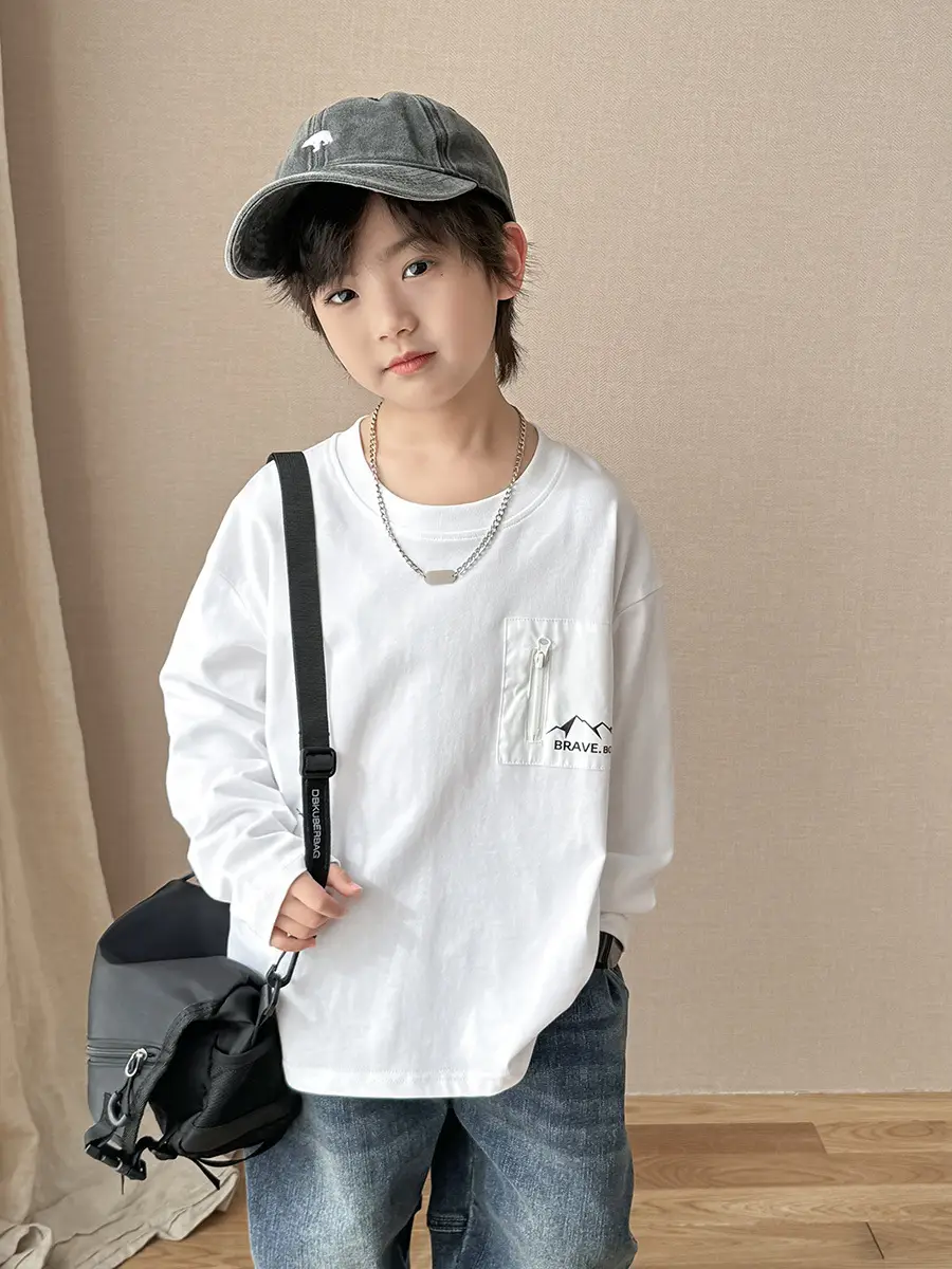 Haima 2025 Boys Cotton Long Sleeve T-Shirt Winter Camping - Image 7