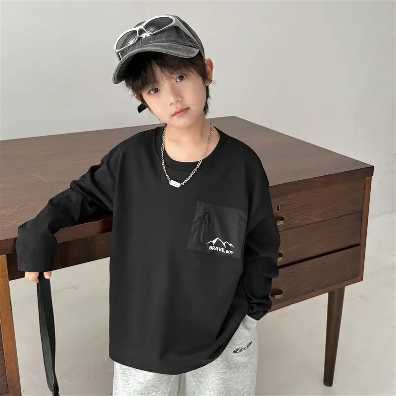 Haima 2025 Boys Cotton Long Sleeve T-Shirt Winter Camping - Image 2