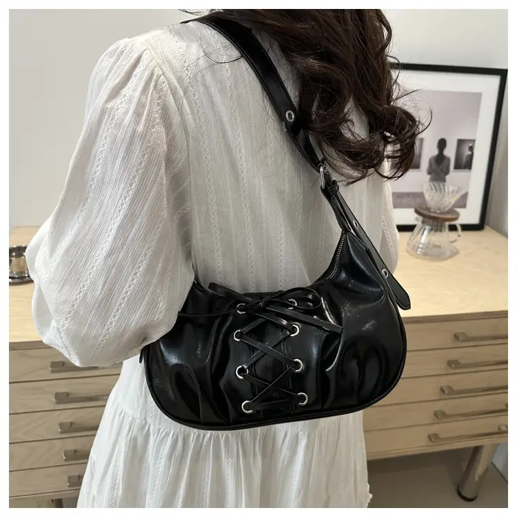 Red Lace-Up Crossbody Bag for Women — feature 10