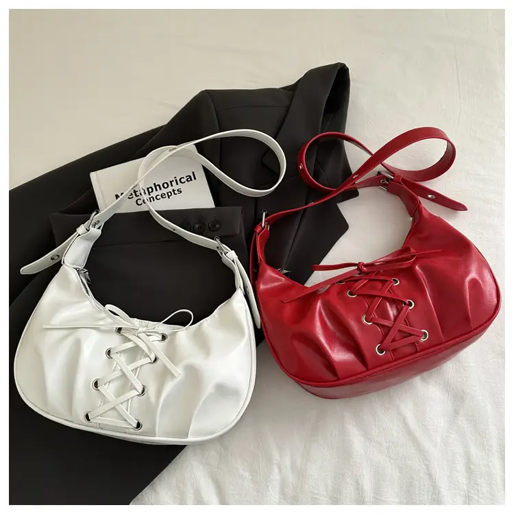 Red Lace-Up Crossbody Bag for Women — feature 22
