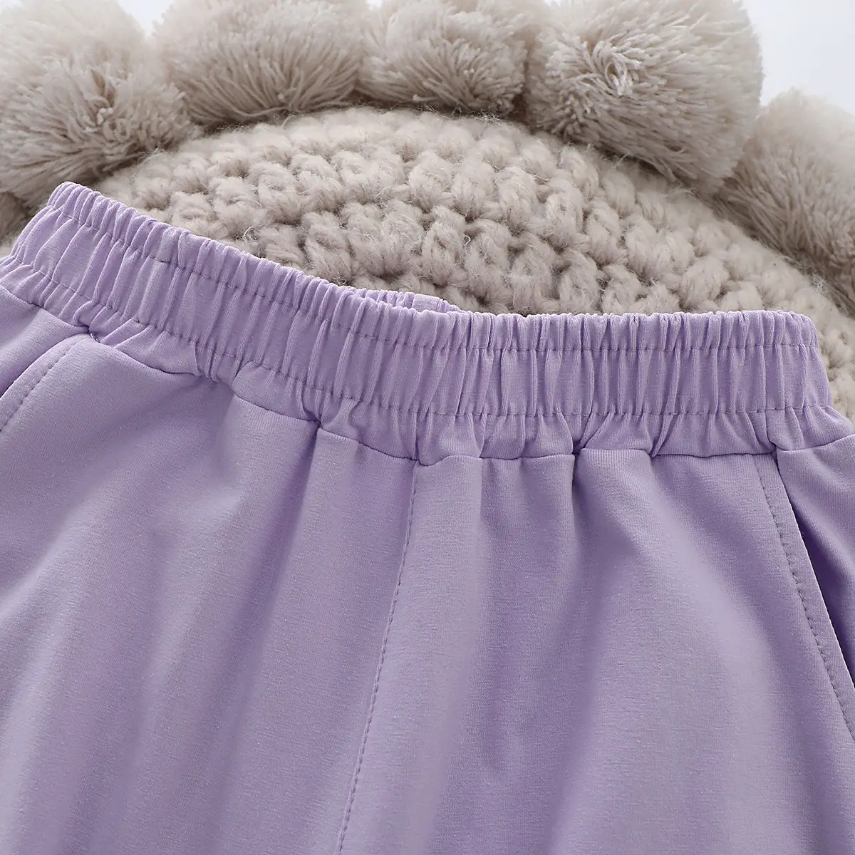 Girls Grey Sweatpants 2025 Summer Casual Ice Porcelain Embroidery — feature 14