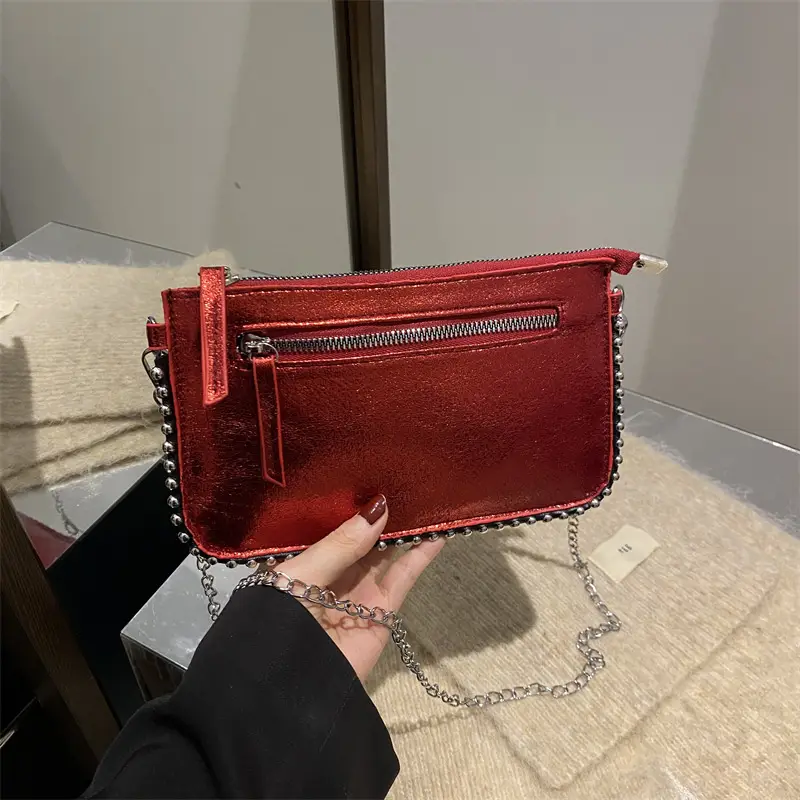 Leopard Print Korean Chain Crossbody Bag for Women