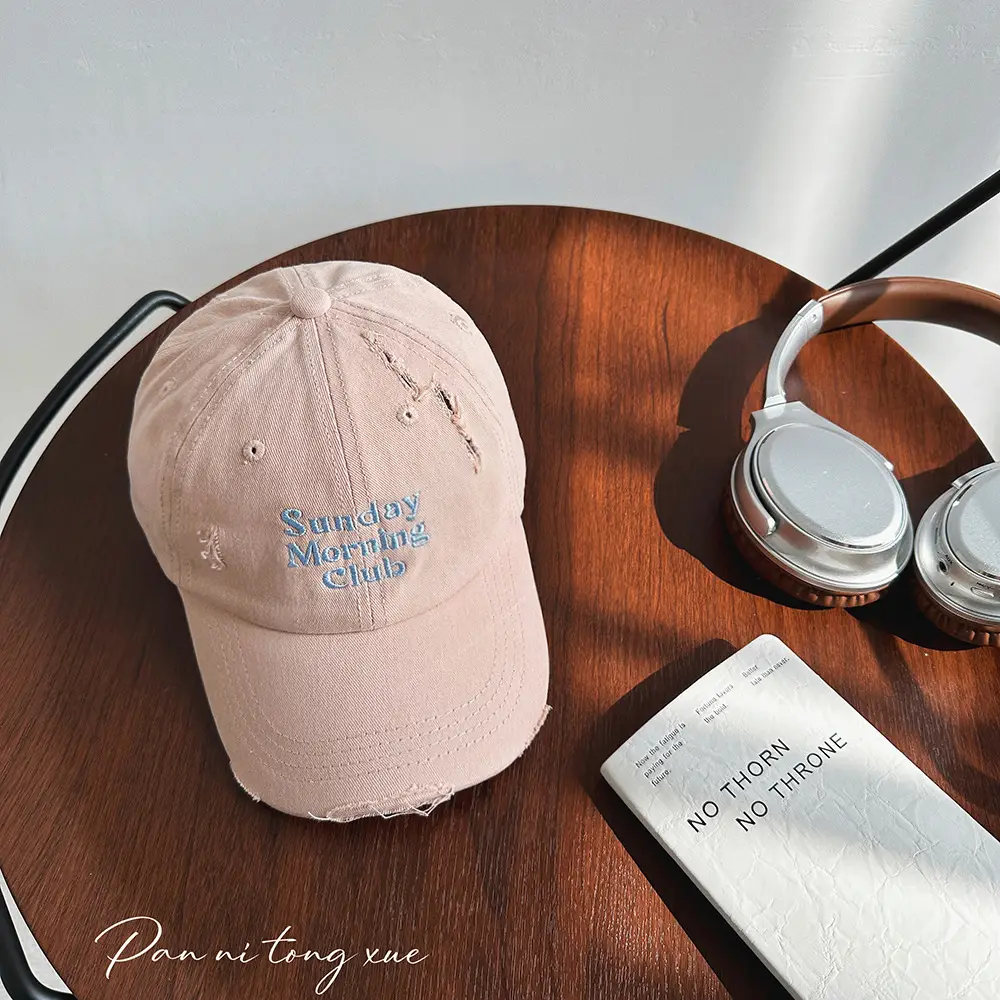 Sunday Morning Club Baseball Cap Red White Black - Image 10