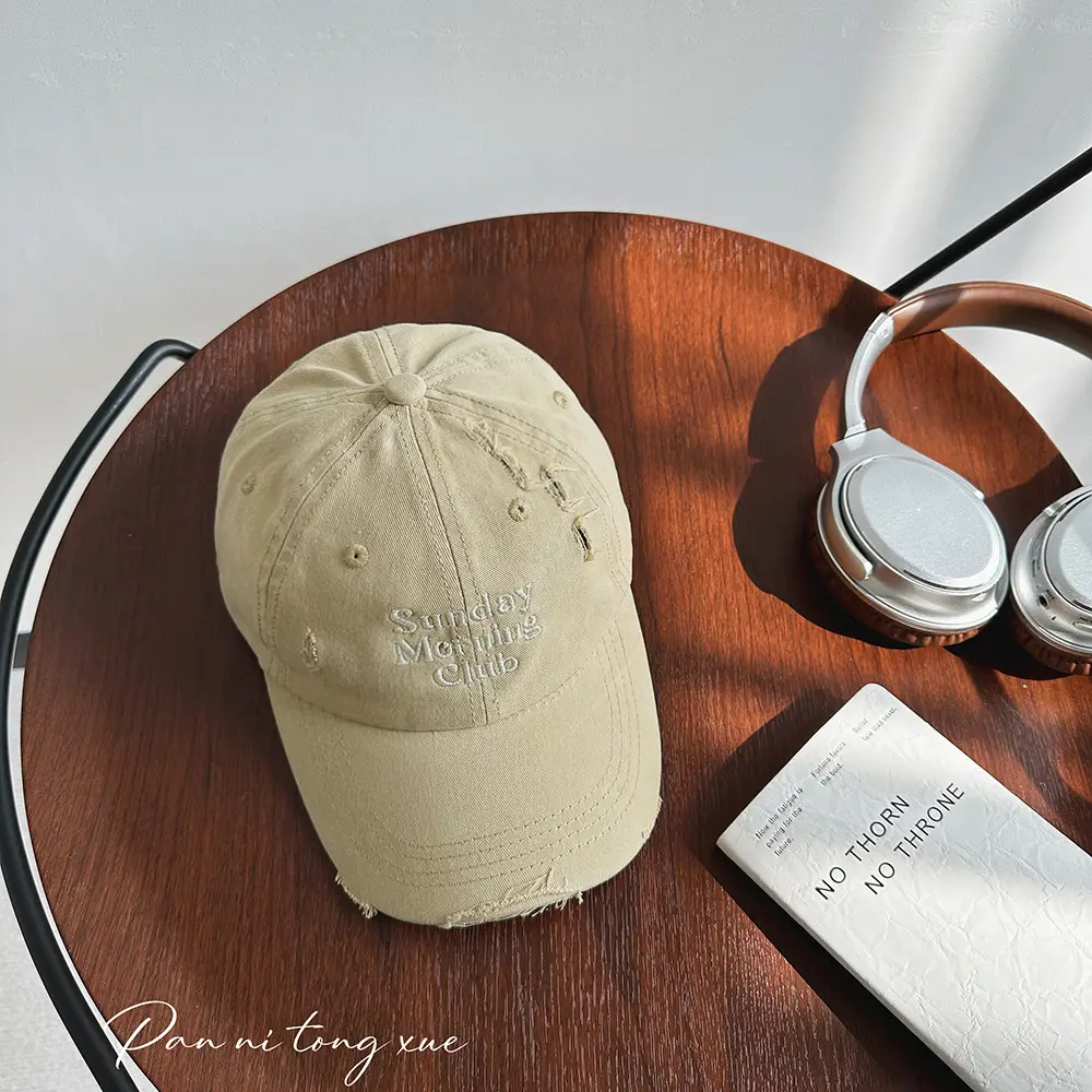 Sunday Morning Club Baseball Cap Red White Black - Image 11