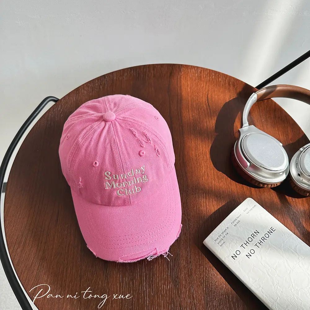 Sunday Morning Club Baseball Cap Red White Black - Image 7
