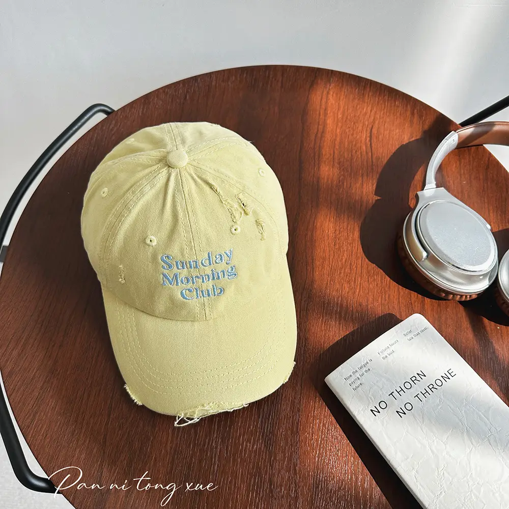 Sunday Morning Club Baseball Cap Red White Black - Image 9