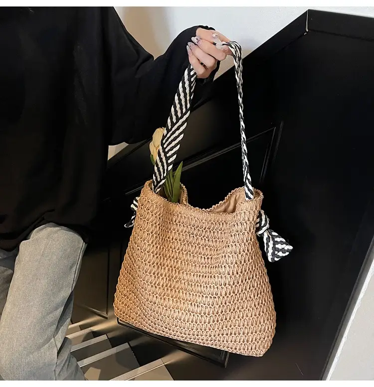 2025 Straw Tote Bag Women Casual Shoulder Bag Large Capacity — feature 15