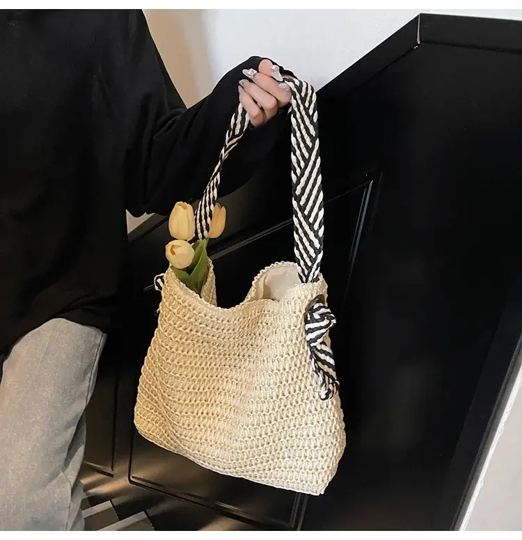 2025 Straw Tote Bag Women Casual Shoulder Bag Large Capacity — feature 18