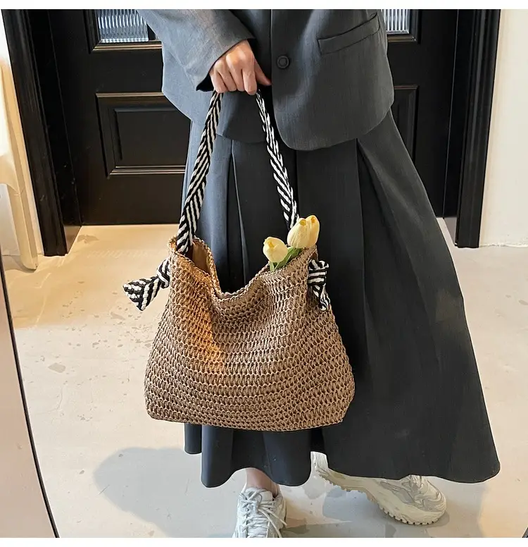 2025 Straw Tote Bag Women Casual Shoulder Bag Large Capacity — feature 22