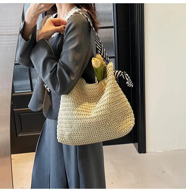 2025 Straw Tote Bag Women Casual Shoulder Bag Large Capacity — feature 24