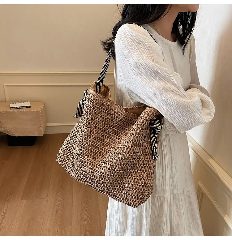 2025 Straw Tote Bag Women Casual Shoulder Bag Large Capacity — feature 26