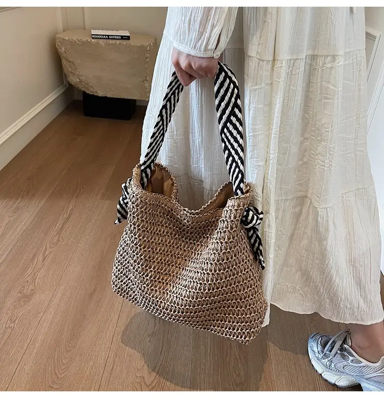 2025 Straw Tote Bag Women Casual Shoulder Bag Large Capacity — feature 27