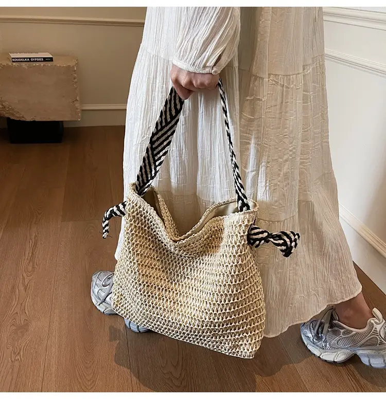 2025 Straw Tote Bag Women Casual Shoulder Bag Large Capacity — feature 30