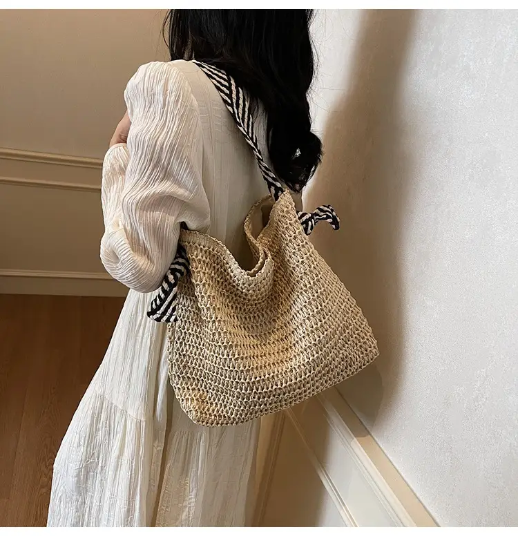2025 Straw Tote Bag Women Casual Shoulder Bag Large Capacity — feature 31